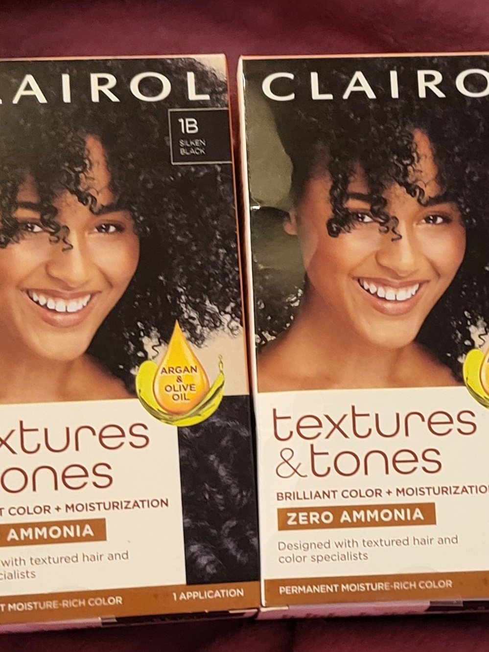 Clairol Textures & Tones Hair Color - Silken Black (1B)